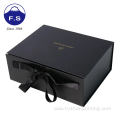 Printed Foldable Rigid Matte Black Packaging Cardboard Box